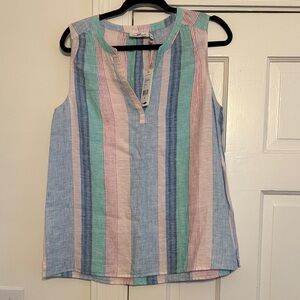Vineyard Vines Multicolor Striped Sleeveless Blouse